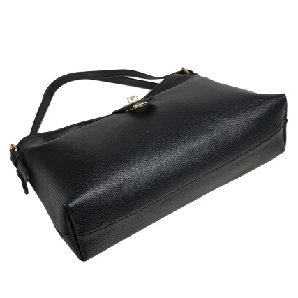 Женская кожаная сумка Virginia Conti черная VC04005black – Фото 5