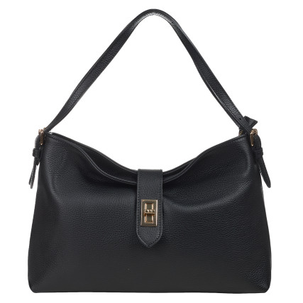 Женская кожаная сумка Virginia Conti черная VC04005black – Фото 1