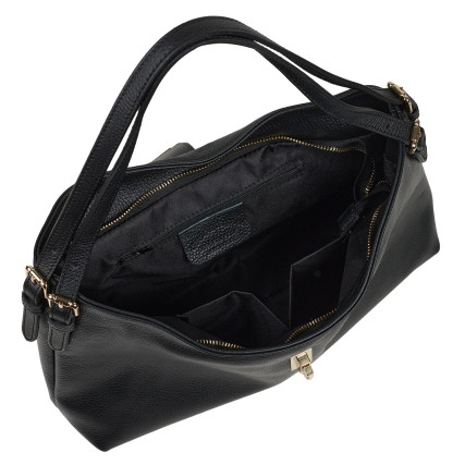 Женская кожаная сумка Virginia Conti черная VC04005black – Фото 6