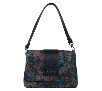 Женская кожаная сумка на плечо Desisan 2050-962 цветы