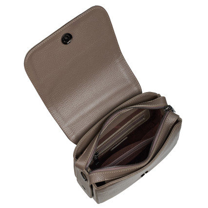 Женская кожаная сумка на плечо Tony Bellucci тауп 0480-213 – Фото 6