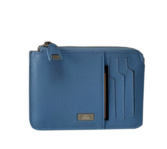 Женский кожаный кошелек-кредитница TONY PEROTTI голубой Contatto 3825N baby