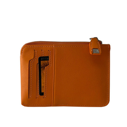 Женский кожаный кошелек-кредитница TONY PEROTTI оранжевый Contatto 3825N arancio – Фото 3