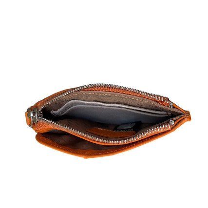 Женский кожаный кошелек-кредитница TONY PEROTTI оранжевый Contatto 3825N arancio – Фото 5