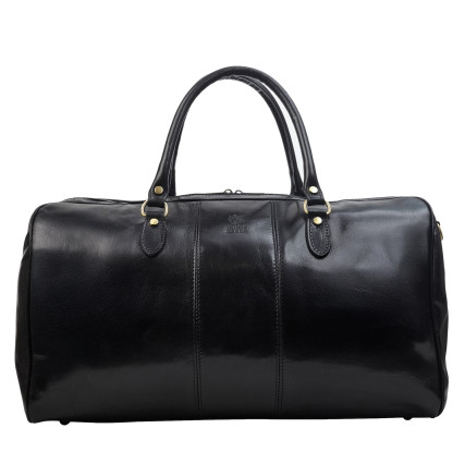 Дорожная кожаная сумка Virginia Conti (Италия) черная VCm01289black – Фото 1