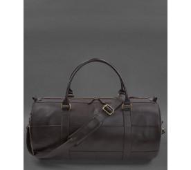 Кожаная дорожная сумка BlankNote Harper MAXI без подкладки коричневая