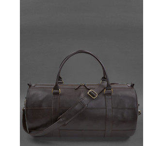 Кожаная дорожная сумка BlankNote Harper MAXI с подкладкой коричневая