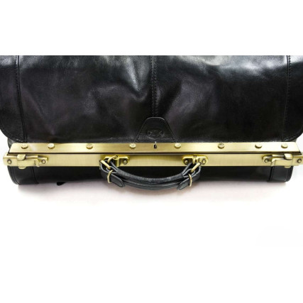 Кожаная дорожная сумка саквояж KATANA черная K8256-1 – Фото 3