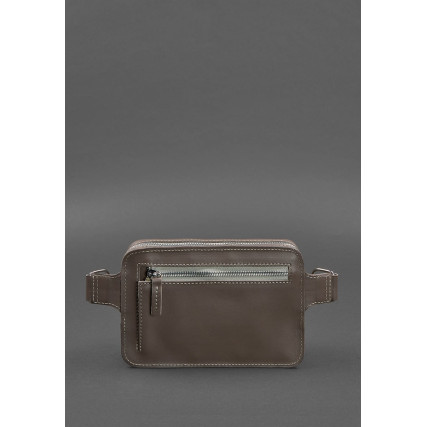 Кожаная бежевая поясная сумка Dropbag Mini Blanknote – Фото 2