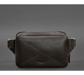Кожаная коричневая поясная сумка Dropbag Mini Blanknote