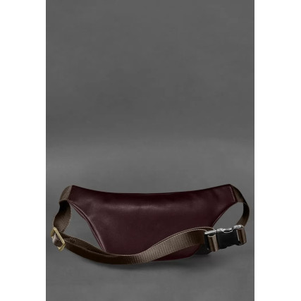 Кожаная поясная сумка-бананка Kanny бордовая BN-BAG-59-1-vin – Фото 2
