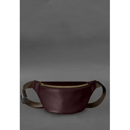 Кожаная поясная сумка-бананка Kanny бордовая BN-BAG-59-1-vin – Фото 1