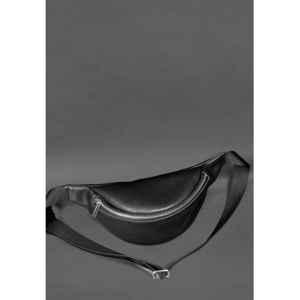 Кожаная поясная сумка-бананка Kanny черная BN-BAG-59-1-g – Фото 3