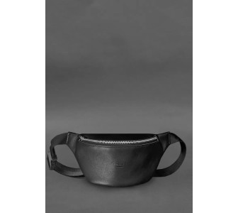 Кожаная поясная сумка-бананка Kanny черная BN-BAG-59-1-g Кожаная поясная сумка-бананка Kanny черная BN-BAG-59-1-g