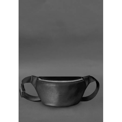 Кожаная поясная сумка-бананка Kanny черная BN-BAG-59-1-g – Фото 1