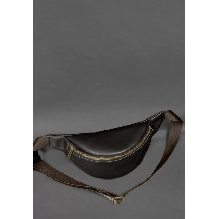 Кожаная поясная сумка-бананка Kanny шоколадная BN-BAG-59-1-choko – Фото 3
