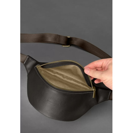 Кожаная поясная сумка-бананка Kanny шоколадная BN-BAG-59-1-choko – Фото 4