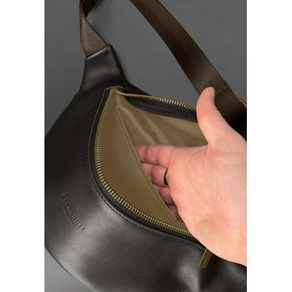 Кожаная поясная сумка-бананка Kanny шоколадная BN-BAG-59-1-choko – Фото 5