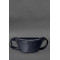 Кожаная поясная сумка-бананка Kanny синяя BN-BAG-59-1-navy-blue