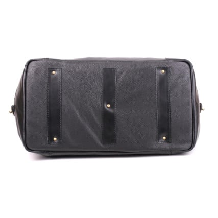 Кожаная черная дорожная сумка саквояж Sak-002black – Фото 9