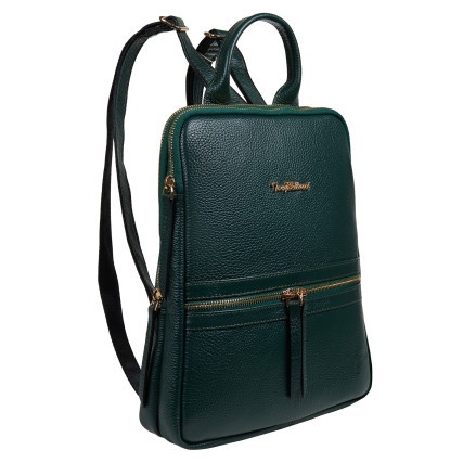 Кожаный женский рюкзак Tony Bellucci зеленый 0900-1005 – Фото 2
