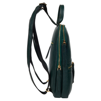 Кожаный женский рюкзак Tony Bellucci зеленый 0900-1005 – Фото 3