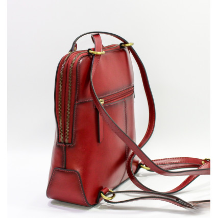 Женская кожаная сумка-рюкзак Katana красная K64206-8