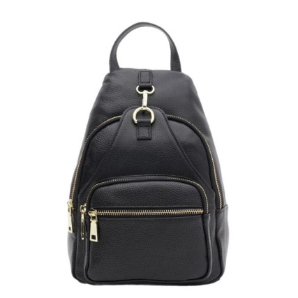 Женский кожаный рюкзак Borsa Leather черный K1162-black – Фото 1