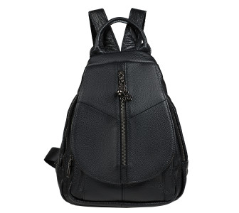 Женский кожаный рюкзак Mike Browen черный MB3191black