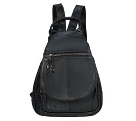Женский кожаный рюкзак Mike Browen черный MB3192black