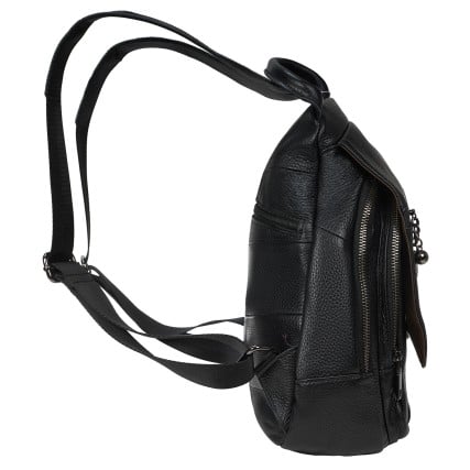 Женский кожаный рюкзак Mike Browen черный MB3192black – Фото 4