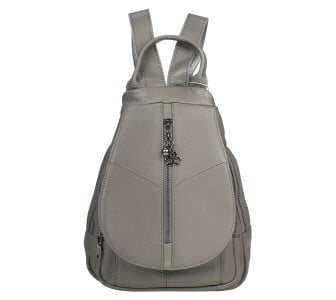 Женский кожаный рюкзак Mike Browen серый MB3191grey