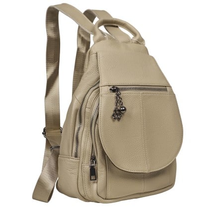 Женский кожаный рюкзак Mike Browen светлый тауп MB3192ltaupe – Фото 2