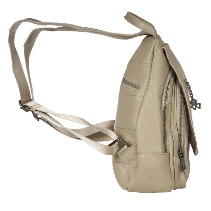 Женский кожаный рюкзак Mike Browen светлый тауп MB3192ltaupe – Фото 3