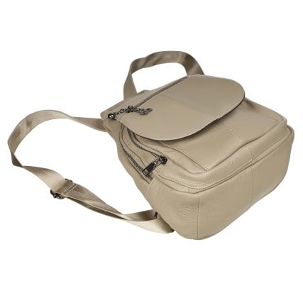 Женский кожаный рюкзак Mike Browen светлый тауп MB3192ltaupe – Фото 5