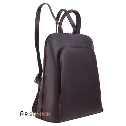 Женский кожаный рюкзак Virginia Conti бордовый VC01345bordo – Фото 2
