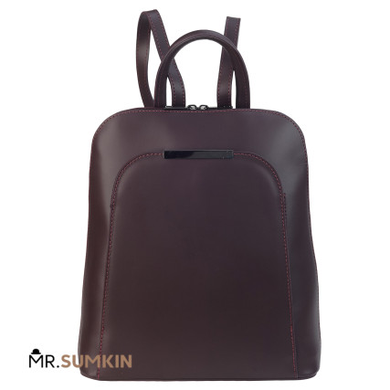 Женский кожаный рюкзак Virginia Conti бордовый VC01345bordo – Фото 1