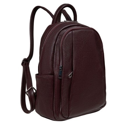 Женский кожаный рюкзак Virginia Conti бордовый VC02443bordo – Фото 2
