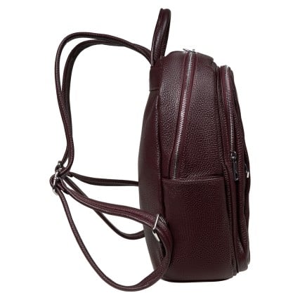 Женский кожаный рюкзак Virginia Conti бордовый VC02443bordo – Фото 3
