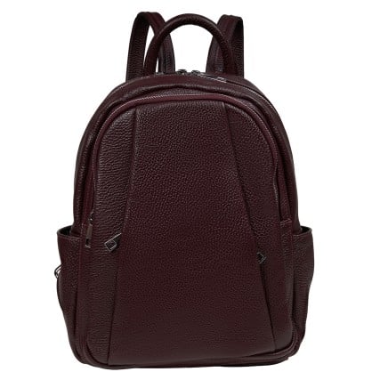 Женский кожаный рюкзак Virginia Conti бордовый VC02443bordo – Фото 1
