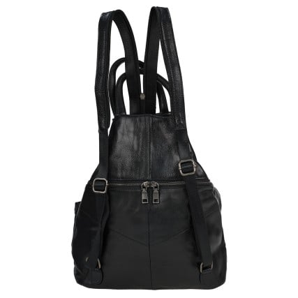 Женский кожаный рюкзак-сумка Mike Browen черный MB7733black – Фото 4