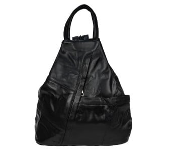 Женский кожаный рюкзак-сумка Mike Browen черный MB7733black