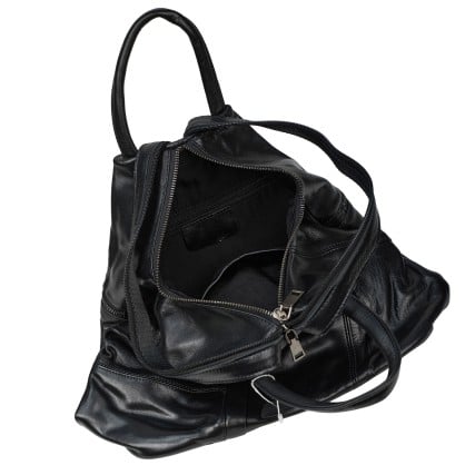 Женский кожаный рюкзак-сумка Mike Browen черный MB7733black – Фото 6