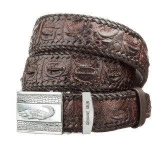 Мужской ремень CROCODILE LEATHER из кожи крокодила